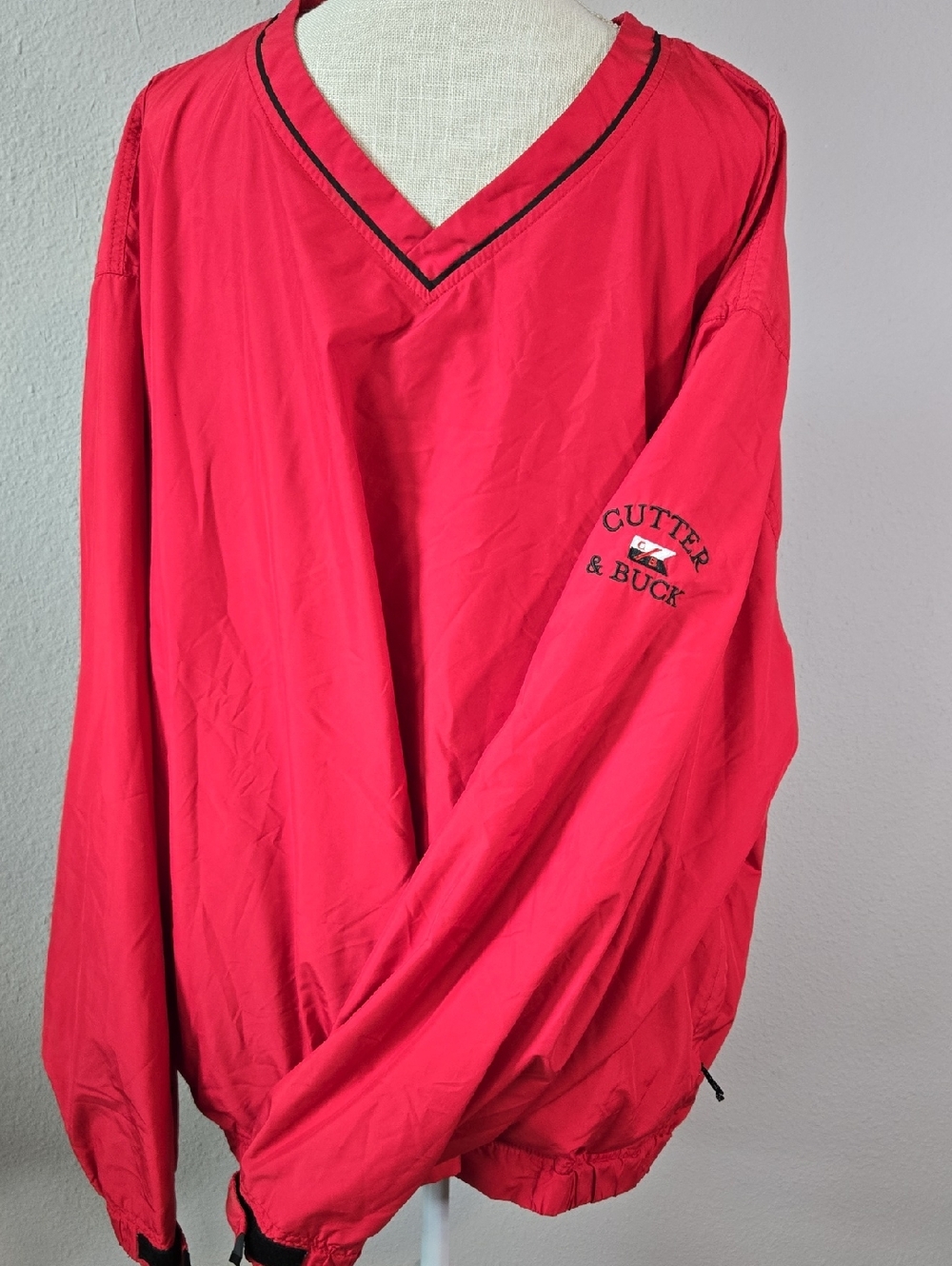Cutter & Buck Bright Red V-Neck Pullover
